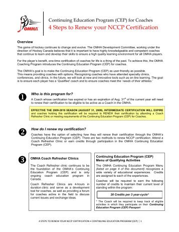 4 Steps to Renew your NCCP Coaching Certification