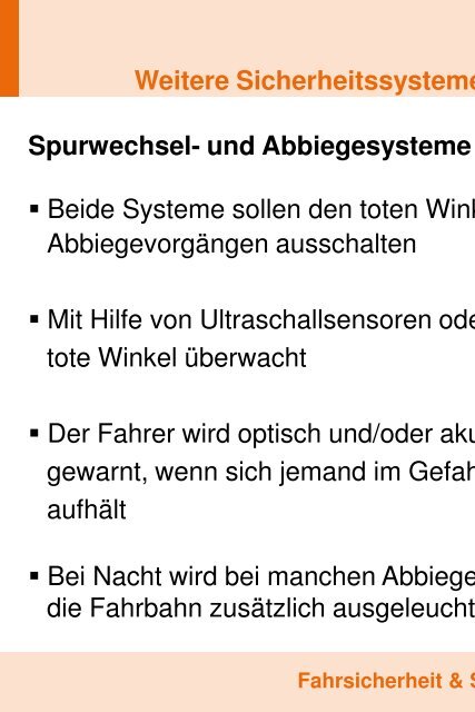 Bewusstseinsbildung für Risiken des Straßenverkehrs & Arbeitsunfälle