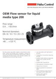 OEM Flow sensor for liquid media type 200 - Huba Control