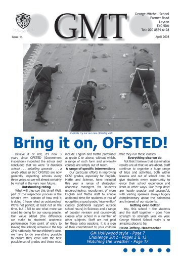 Bring it on, OFSTED! - George Mitchell School