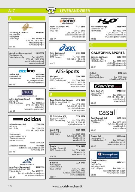 leverandørprofil - Sportsbranchens Leverandørforening