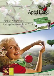 Gastgeberverzeichnis 2012 - Apfelland Stubenbergsee Tourismus