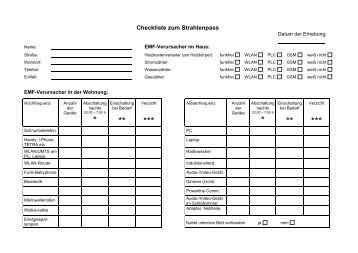 Page 1 Checkliste zum Strahlenpass Datum der Erhebung: Name ...