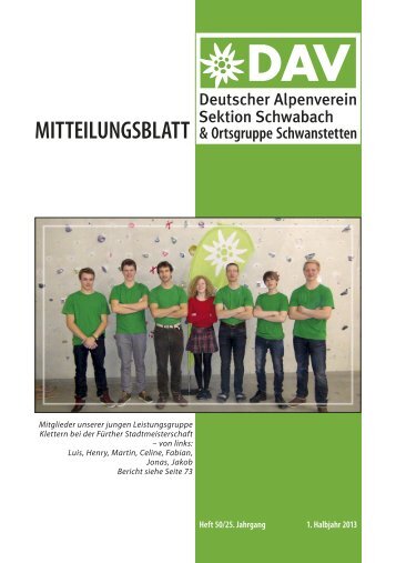 Mitteilungsblatt - DAV Sektion Schwabach