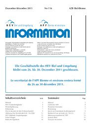 HEV-Information Nr. 116 - Hauseigentümerverbandes Biel