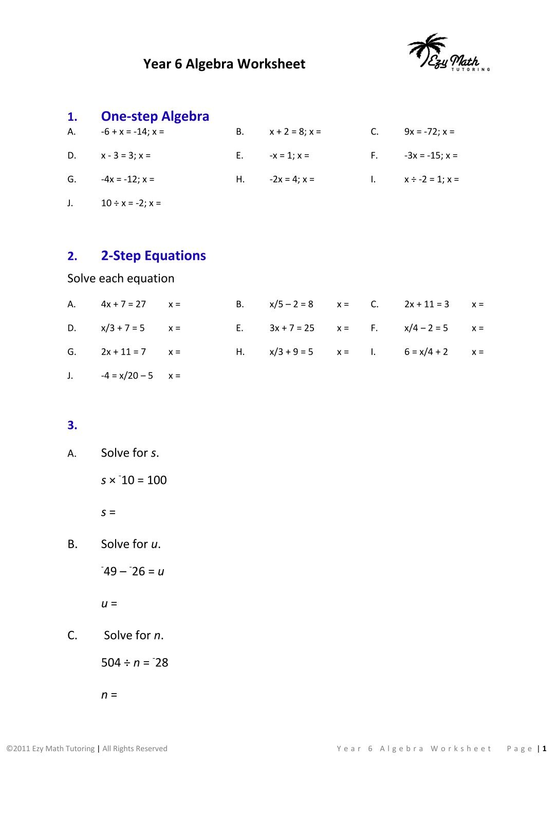 algebra worksheets year 6 an algebra worksheet for year