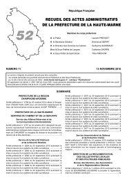 RAA N° 11-10 - Préfecture de la Haute-Marne