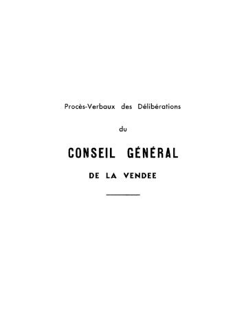CONSEIL GENERAL - Archives de Vendée - Conseil Général de la ...