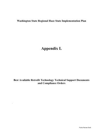 Regional Haze SIP - Washington State Department of Ecology