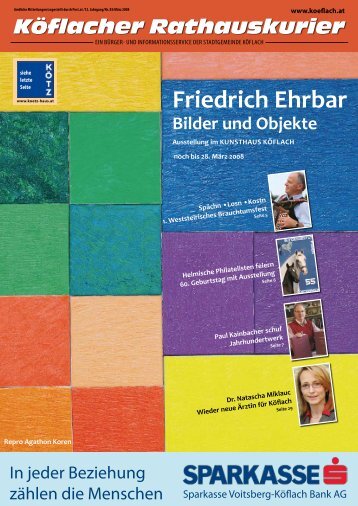 Friedrich Ehrbar - Stadtgemeinde Köflach