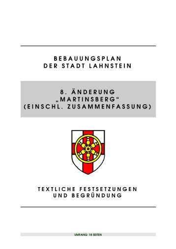 Bebauungsplan Martinsberg - Lahnstein