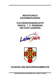 Flächennutzungsplan Erläuterungsbericht - Lahnstein