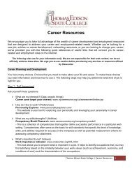 Career Resources - Thomas Edison State College