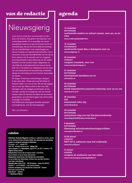 Rotterdams Onderwijs Magazine - Rotterdams Onderwijsbeleid