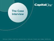 Capital One - The Case Interview - Careers Service