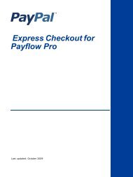 Express Checkout for Payflow Pro - PayPal