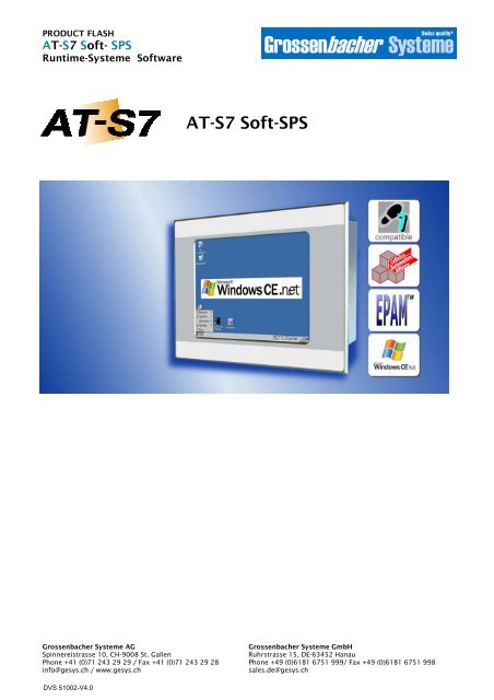 AT-S7 Soft-SPS - Grossenbacher Systeme AG