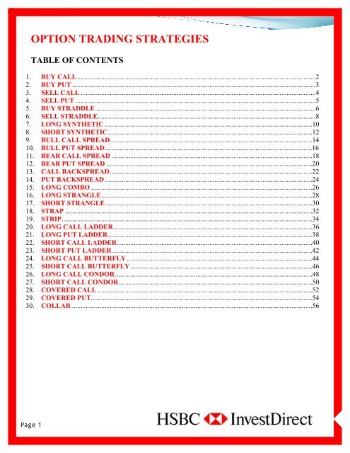 Hsbc options trading strategies pdf
