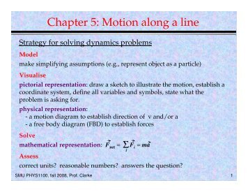 Chapter 5: Motion along a line