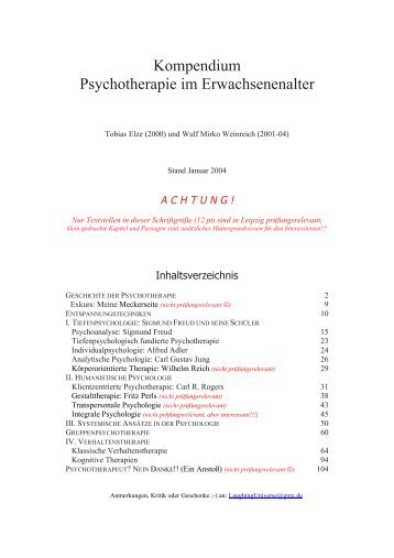 Kompendium Psychotherapie im Erwachsenenalter - Integrale ...