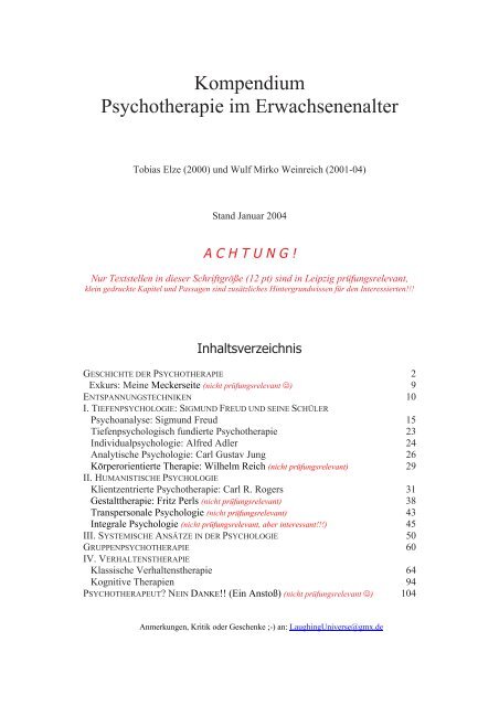 Kompendium Psychotherapie Im Erwachsenenalter Integrale