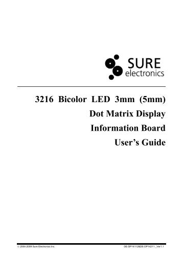 3216 Bicolor LED 3mm (5mm) Dot Matrix Display Information Board ...