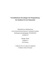 Formästhetische Grundlagen der Filmgestaltung. Ein Handbuch für ...
