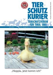 tierschutz-kurier - Tierschutzverein für Tirol