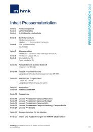 Inhalt Pressematerialien - MHMK Macromedia Hochschule für ...