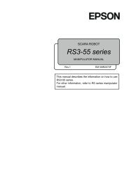 RS3-55 series Manipulator Manual - Epson