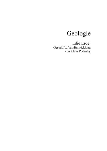 die erde - gestalt, aufbau, entwicklung.pdf - von Klaus Podirsky