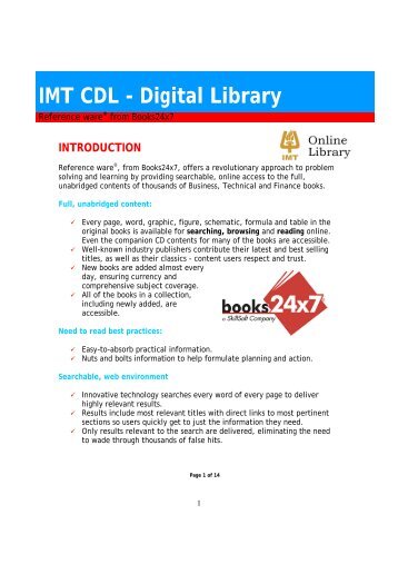 IMT CDL - Digital Library