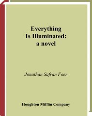 Everything Is Illuminated: a novel - WordPress.com - Marimarister