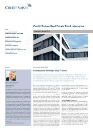 Credit Suisse Real Estate Fund Interswiss - Gfk Switzerland