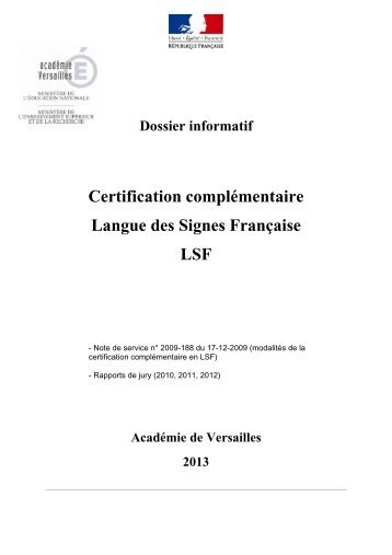 Certification complémentaire Langue des Signes Française LSF