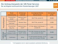 Die Verbraucherpanels der Gfk Panel Services