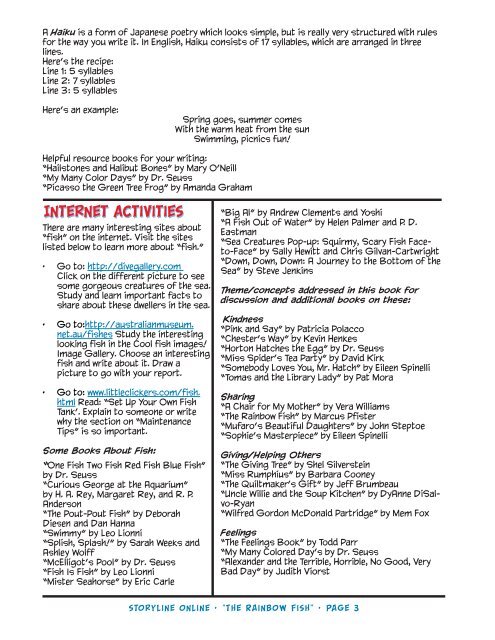 More Activities Tell More activities tell