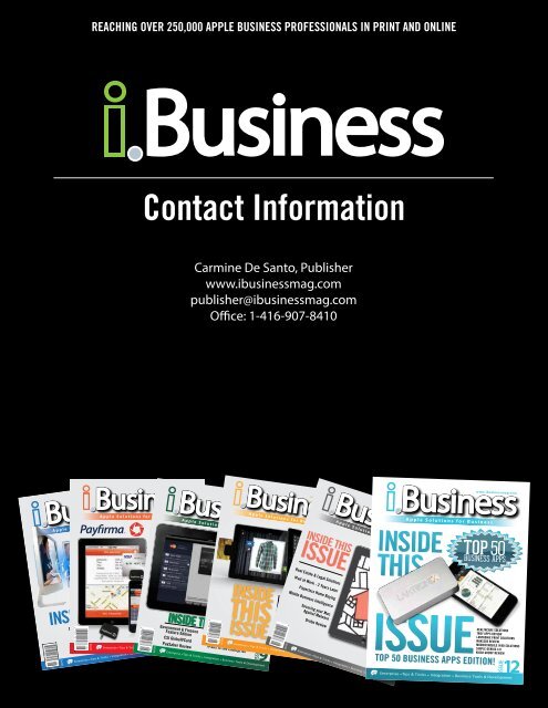 Media Kit 2013 - i.Business Magazine