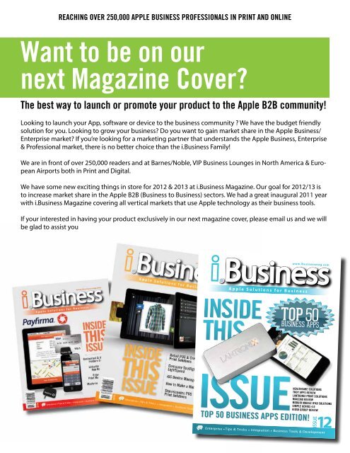 Media Kit 2013 - i.Business Magazine