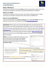 What is MyiLibrary? - Library Services - Birmingham City University