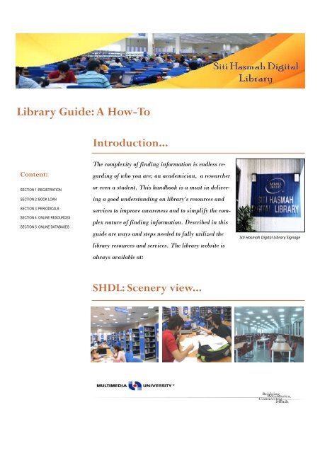 Libraries guide