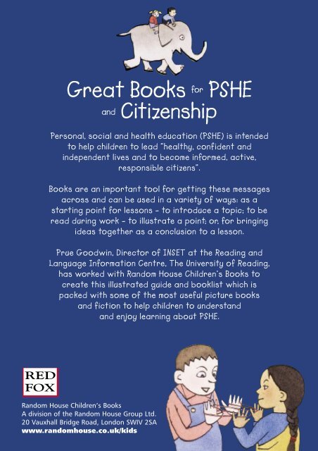 Great Books for PSHE and Citizenship - Books at Random House
