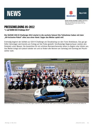 GSXR Challenge Slovakiaring 1. Lauf - Zweirad Schuller