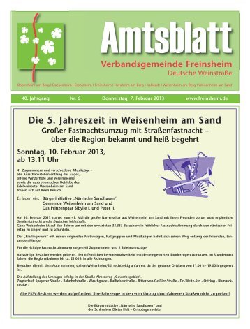 Die 5. Jahreszeit in Weisenheim am Sand - Verbandsgemeinde ...
