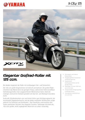 Eleganter Großrad-Roller mit 125 ccm. - Zweirad Zirlewagen