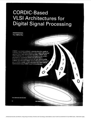 CORDIC-based VLSI architectures for digital signal processing ...