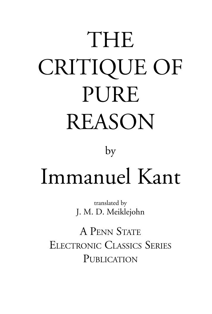 critique of pure reason essay The sole object of our present essay such a critique is consequently the critique of pure reason introduction 2 the critique of pure reason. critique of pure reason essay The sole object of our present essay such a critique is consequently the critique of pure reason introduction 2 the critique of pure reason.