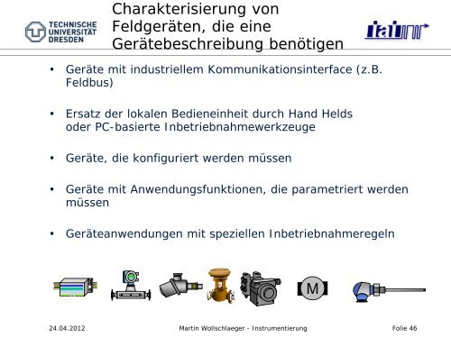 Anbindung von Feldgeräten an das PLS - Technische Universität ...