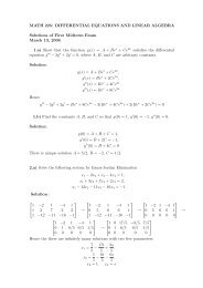 MATH 225: DIFFERENTIAL EQUATIONS AND LINEAR ALGEBRA ...