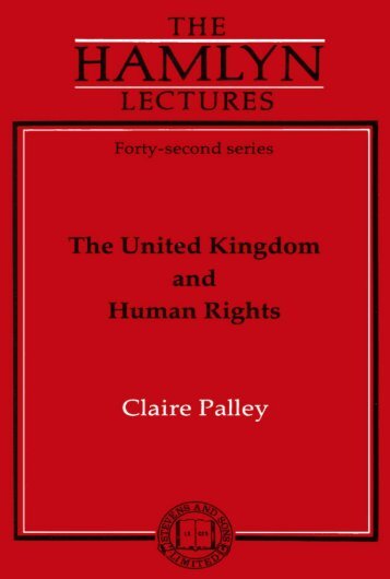 The United Kingdom and Human Rights - College of Social ...